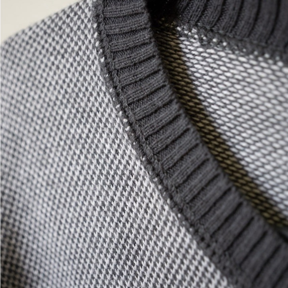 Tasso Elba Men’s Knit Sweater Gray Crew Neck Cotton Blend - Picture 4 of 9